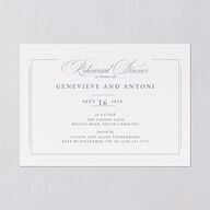 Elegant Photograph Rehearsal Dinner Invitations Dusty Blue Signature Blank Standard