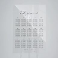 Eucalyptus Frame Acrylic Seating Chart Large Pure White Standard Acrylic L Seating