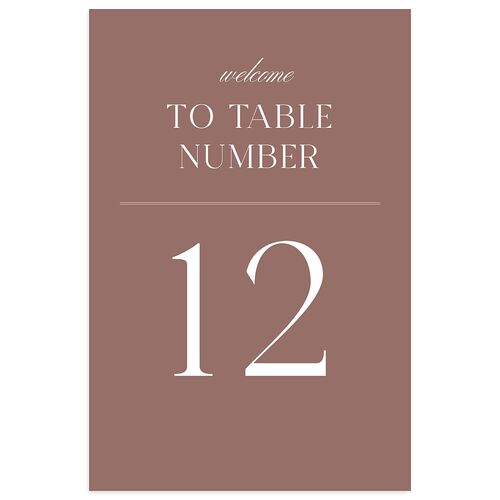 Classically Elegant Table Numbers Desert Rose Signature