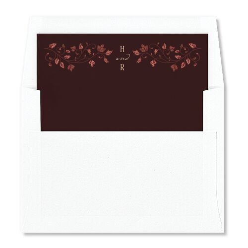Vintage Fantasy Vines Envelope Liners Licorice Standard