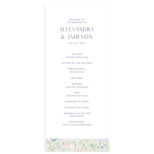 Cottage Wildflowers Wedding Programs Maritime Signature