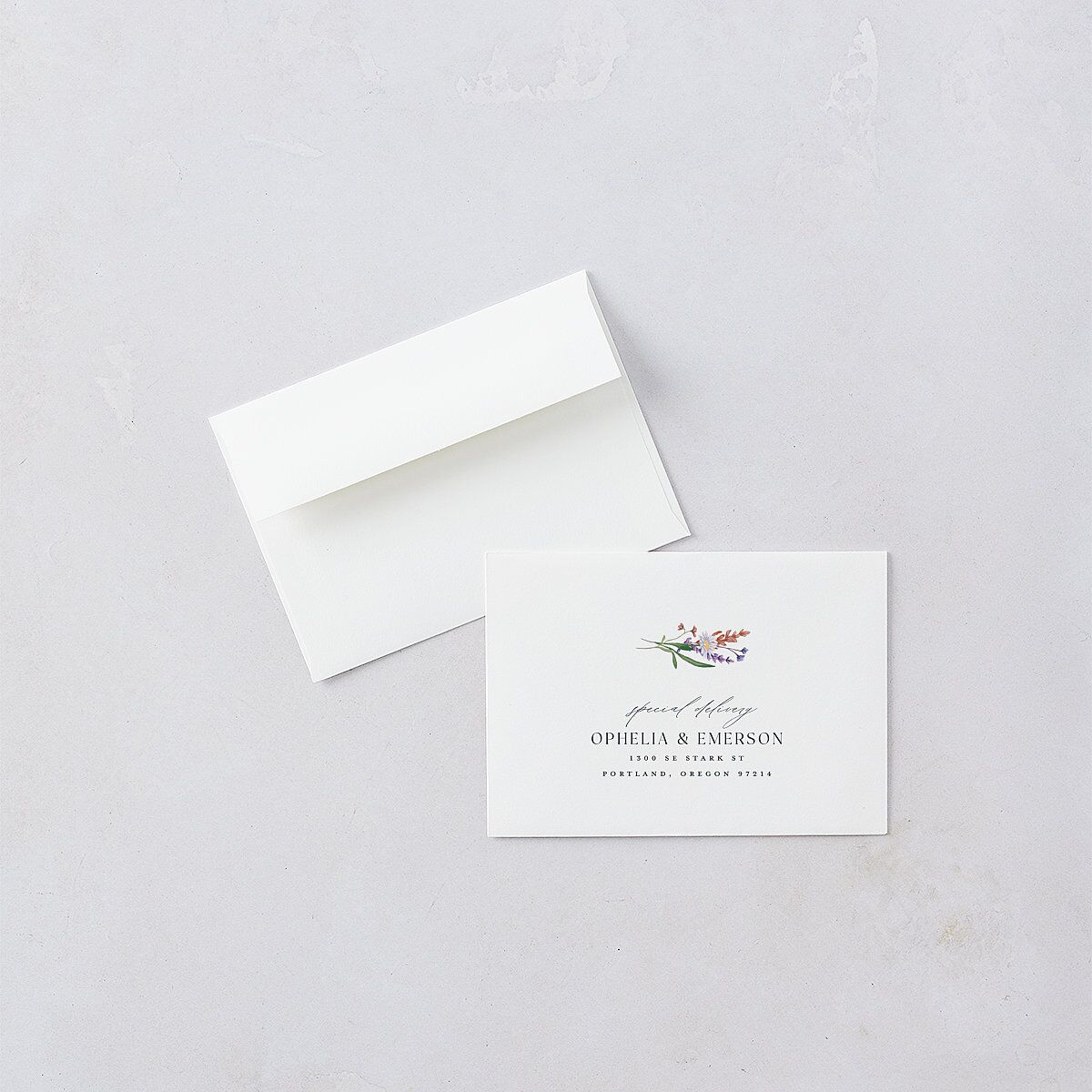 Mountain Wildflowers Wedding Response Cards — view 3