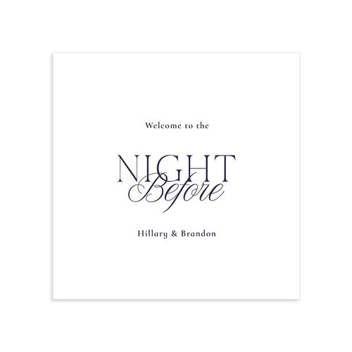The Night Before Refined Monogram Cocktail Napkins Navy Napkin Uncoined