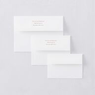 Wildflower Border Wedding Response Card Standard Envelopes White Cinnamon Return Address Signature Standard
