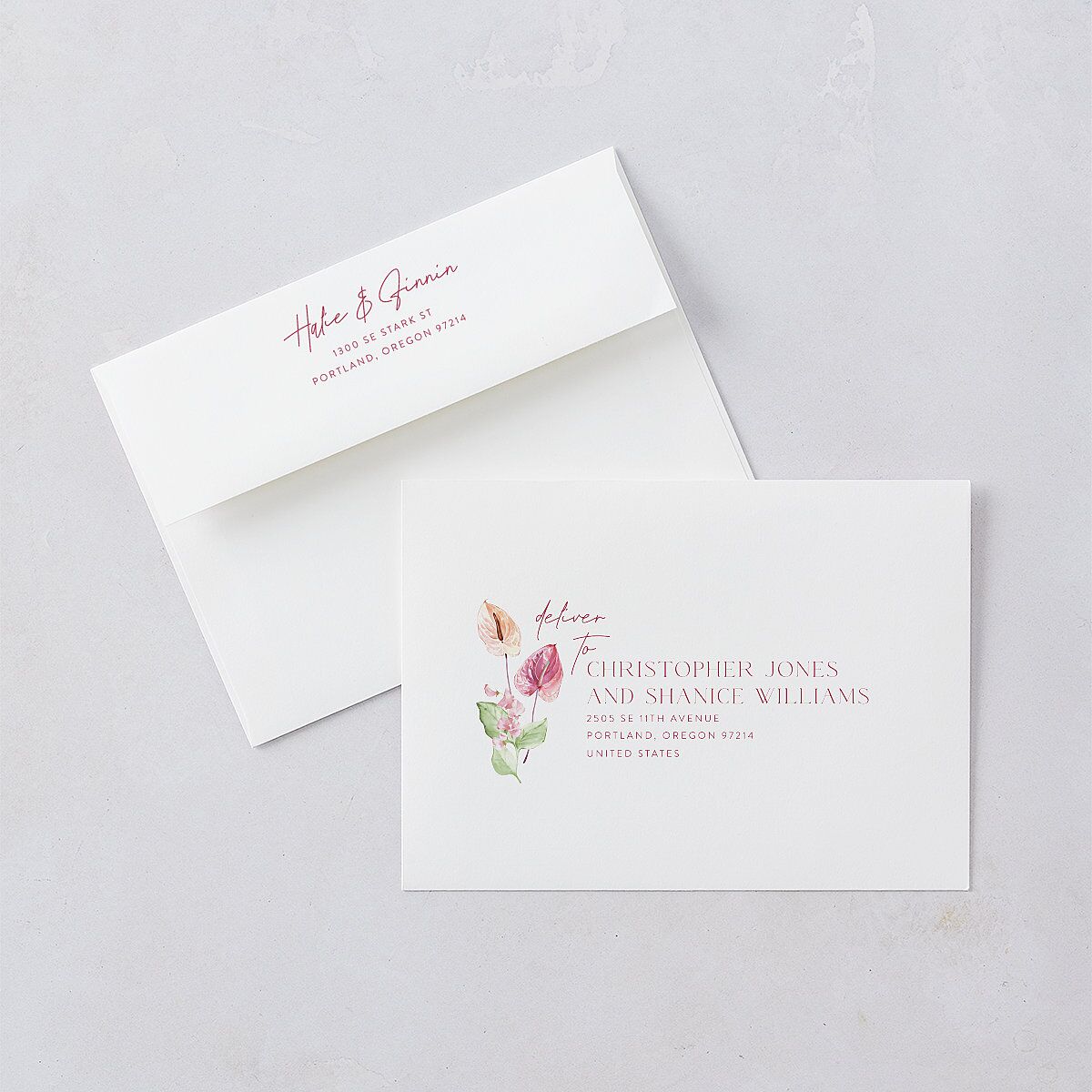 Whimsical Maximalist Floral Wedding Invitations Mulberry Signature Blank No Standard