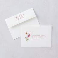 Whimsical Maximalist Floral Wedding Invitations Mulberry Signature Blank No Standard