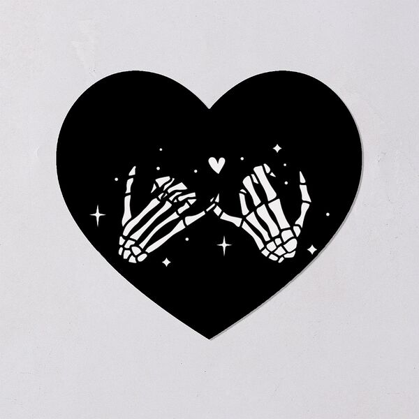 Til Death Do We Disco Wedding Stickers Licorice Heart