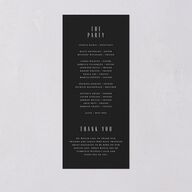 Vintage Deco Wedding Programs Gold Charcoal Signature