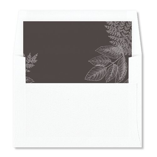 Botanical Frame Standard Envelope Liners Charcoal Standard