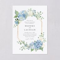 Elegant Hydrangea Wedding Invitations Dusty Blue Signature Blank No Standard