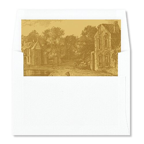 Vintage Toile Standard Envelope Liners Saddle Standard