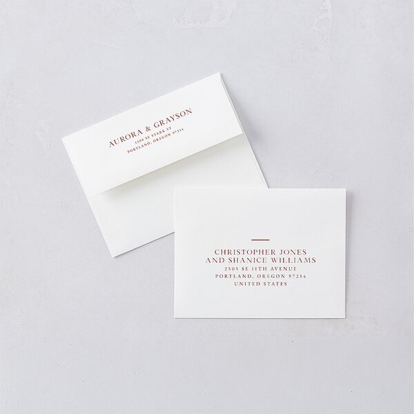 Bohemian Arch Save the Date Petite Cards Copper Signature smooth Blank No Standard