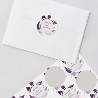 Leafy Frame Stickers Plum Circle