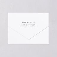 Romantic Wisteria All-in-One Wedding Invitations Purple Petal Signature Light Both Recipient and Return Addresses No