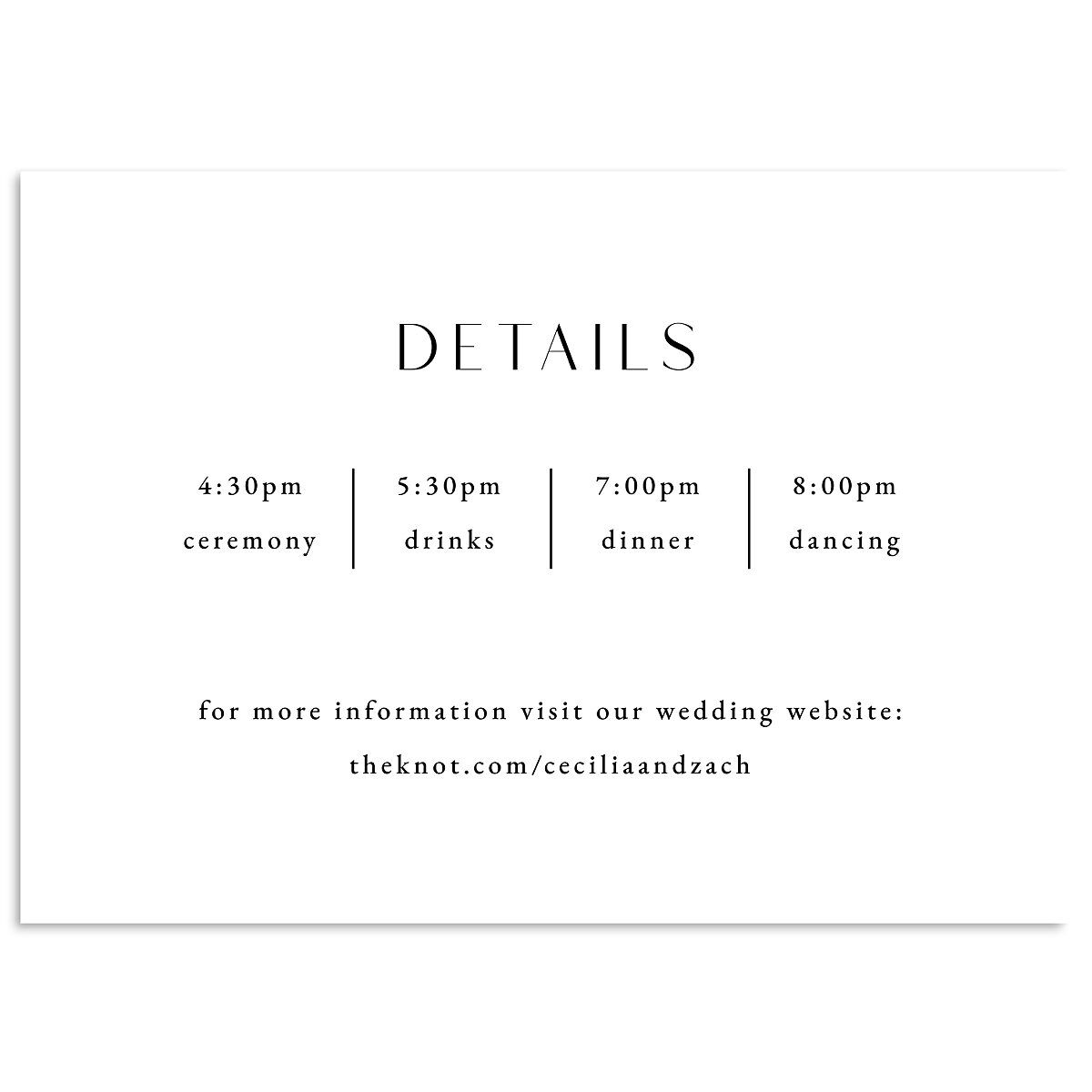 Simple Modern Monogram Wedding Enclosure Cards