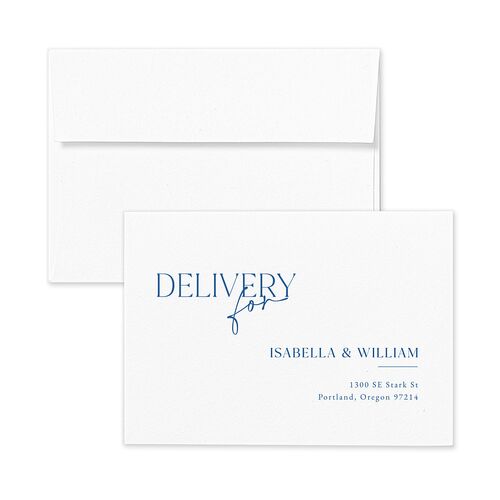 Nothing Fancy Response Card Envelopes White French Blue Return Address Signature Standard