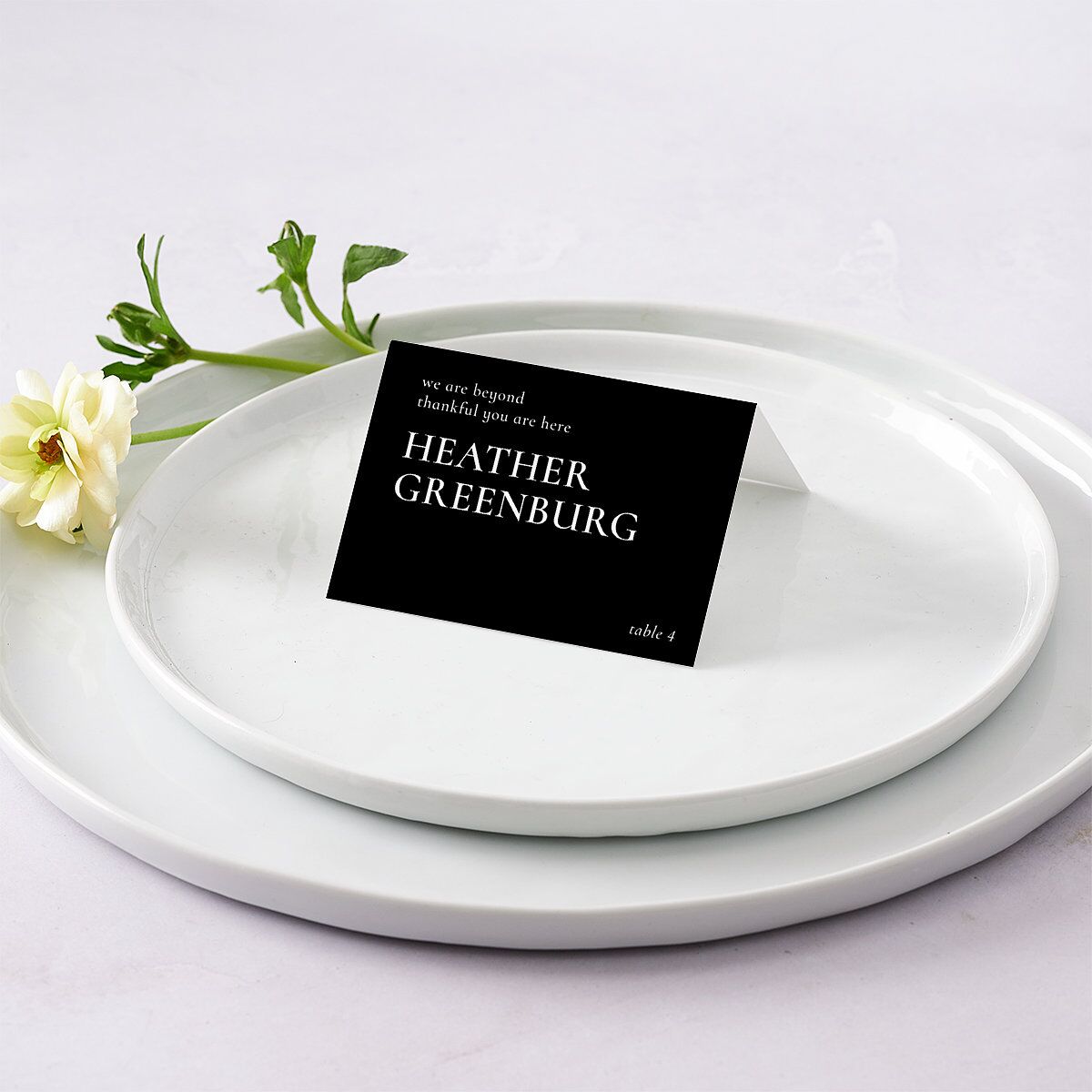 Magazine Cover Place Cards Licorice Signature