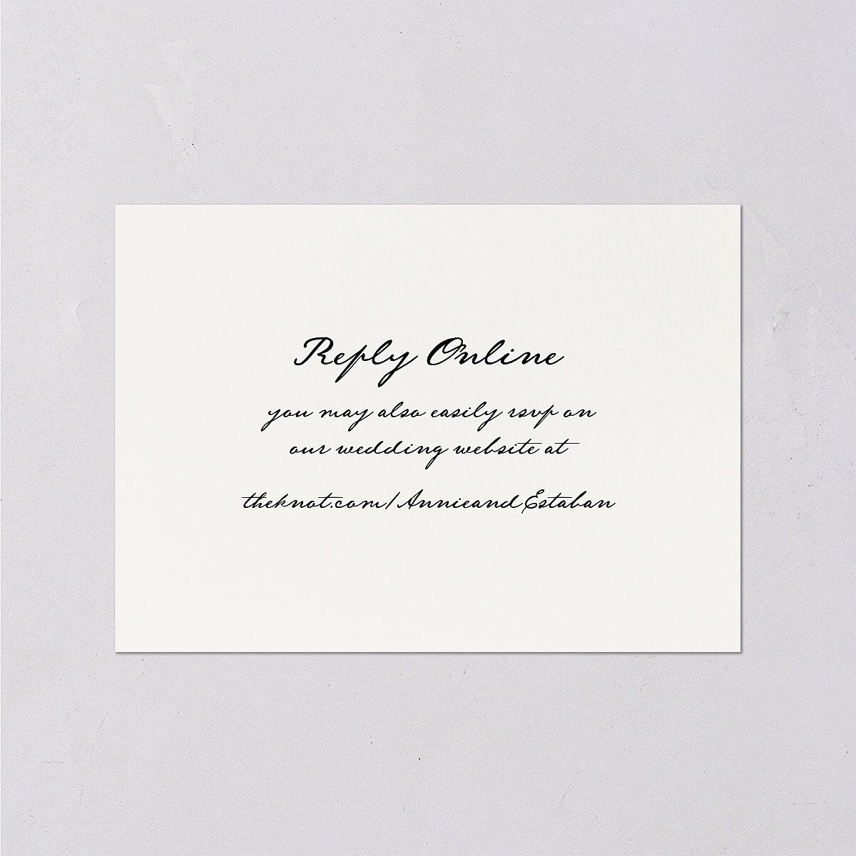 Vintage Candelabra with Bow Wedding Response Cards Bisque Signature Standard