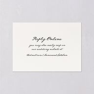 Vintage Candelabra with Bow Wedding Response Cards Bisque Signature Standard