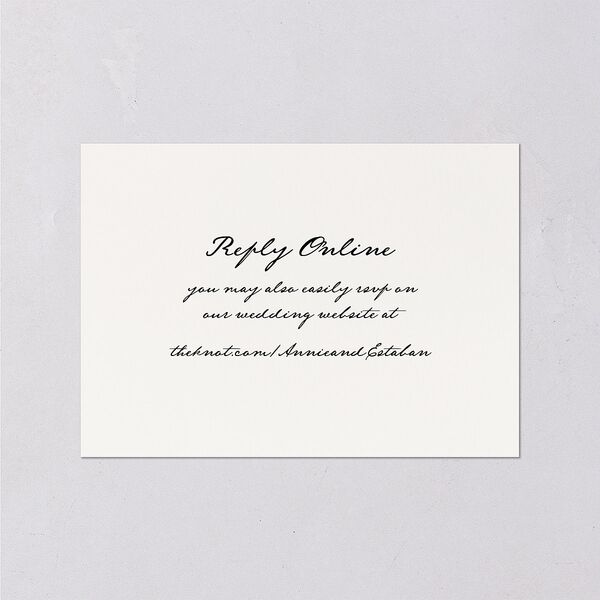 Vintage Candelabra with Bow Wedding Response Cards Bisque Signature Standard