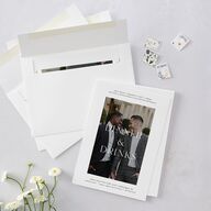 Manhattan Rehearsal Dinner Invitations Pure White Signature Blank