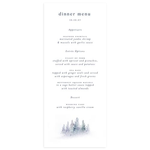 Mountain Mist Menus Slate Signature