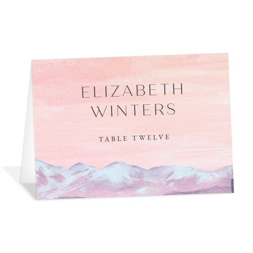 Scenic Denver Colorado Place Cards Peach Pink Signature