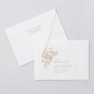 Luxury Floral Archway Wedding Invitation Euro Envelopes White Dijon Both Recipient and Return Addresses Luxe Signature
