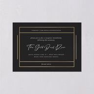 Refined Frame Wedding Enclosure Cards Gold Charcoal Signature Standard