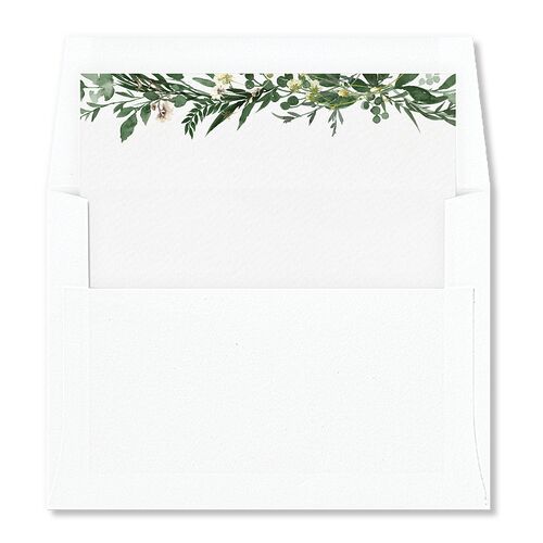 Leafy Monogram Hoop Envelope Liners Charcoal Standard