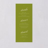 We're Getting Married Menus Deep Olive Signature