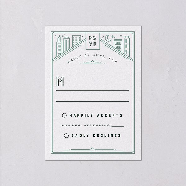 Iconic City Wedding Response Cards Tide Pool Signature Standard