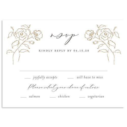 Floral Adornment Wedding Response Cards Driftwood Signature Standard