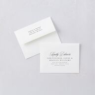 Modern Classic Picture Portrait Save the Date Magnet Envelopes White Pure White Both Recipient and Return Addresses Signature Standard