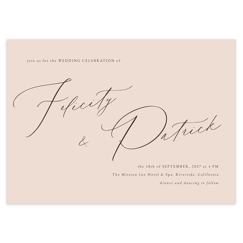 Simply Devoted Wedding Invitations Fawn Signature Blank No Standard