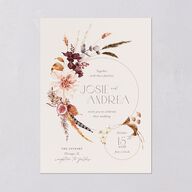 Eclectic Adornment Wedding Invitations Peony Signature Blank No Standard