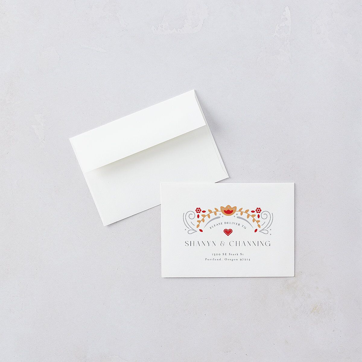 Nordic Folk Wedding Response Cards Dark Navy Signature Standard