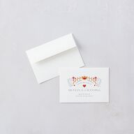 Nordic Folk Wedding Response Cards Dark Navy Signature Standard