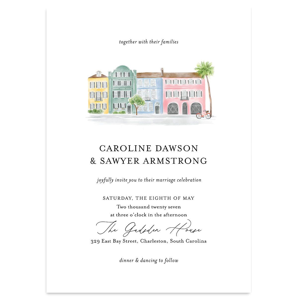 Charming Charleston Wedding Invitations