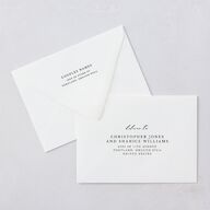 Eucalyptus Frame Rehearsal Dinner Invitation Euro Envelopes Luxe Pure White White Both Recipient and Return Addresses Signature