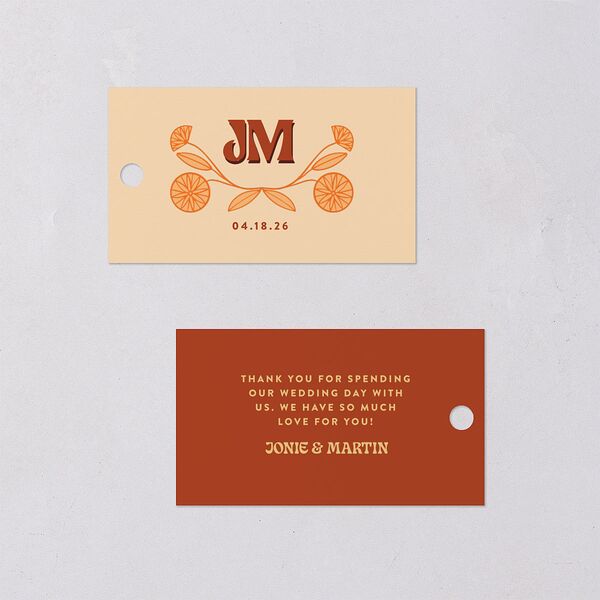 Wedstock Favor Gift Tags Red Clay Signature