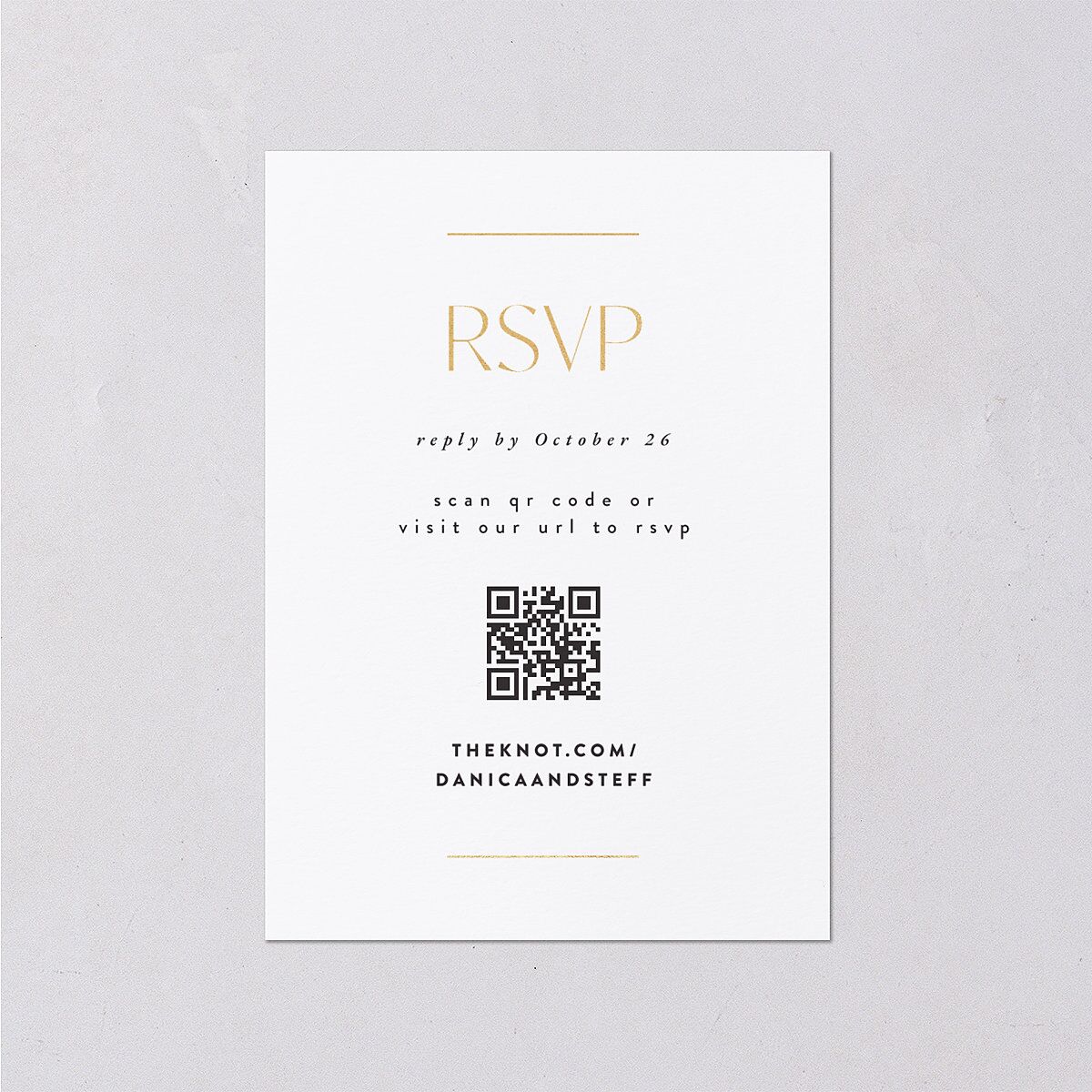 Windows Wedding Response Cards Gold Pure White Signature Standard