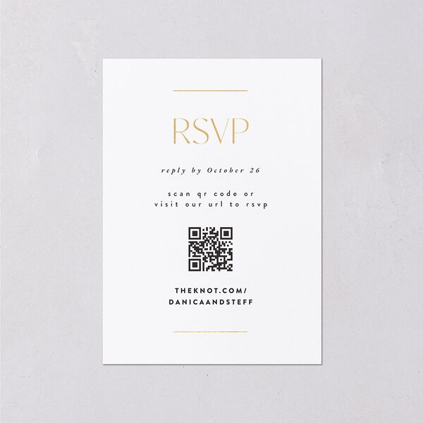 Windows Wedding Response Cards Gold Pure White Signature Standard