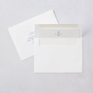 Minimal Icon Wedding Invitations Regency Blue Signature Blank No Standard