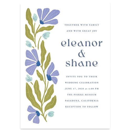 Flower Market Wedding Invitations Cruise Signature Blank No Standard