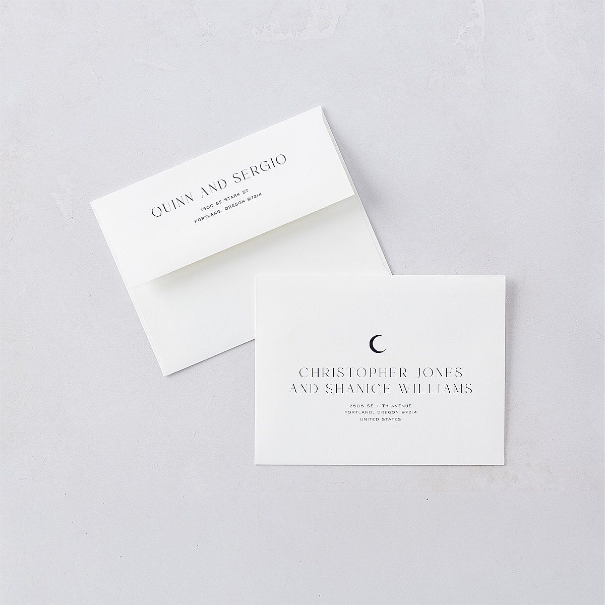 Celestial Arch Thank You Cards Gold Navy