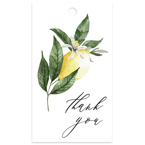 Botanical Lemon Favor Gift Tags Buttercup Signature