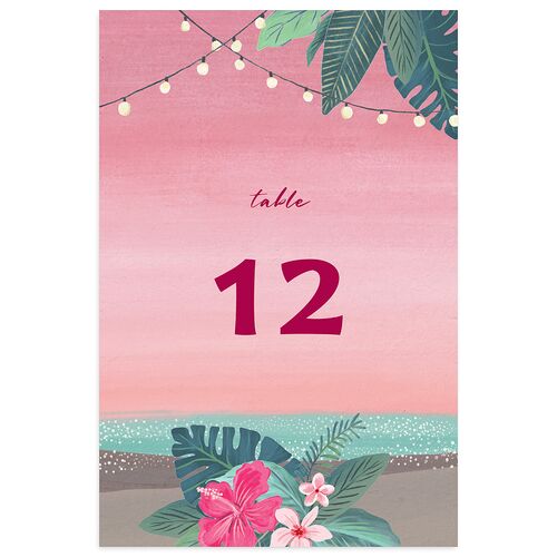 Vintage Hawaiian Island Table Numbers Mulberry Signature