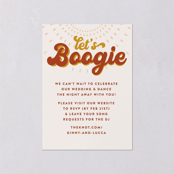 Disco Love Wedding Response Cards Red Clay Signature Standard