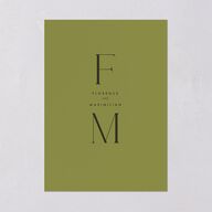 Modern Initials Wedding Invitations Olive Signature Blank No Standard